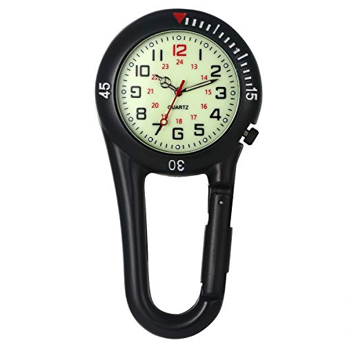 ＪＥＷＥＬＲＹＷＥ 時計 クリップ カラビナウォッチ 夜光 アナログ 防水 登山 バッグ クリップ スポーツウオッチ 人気 ファッション アクセサリー